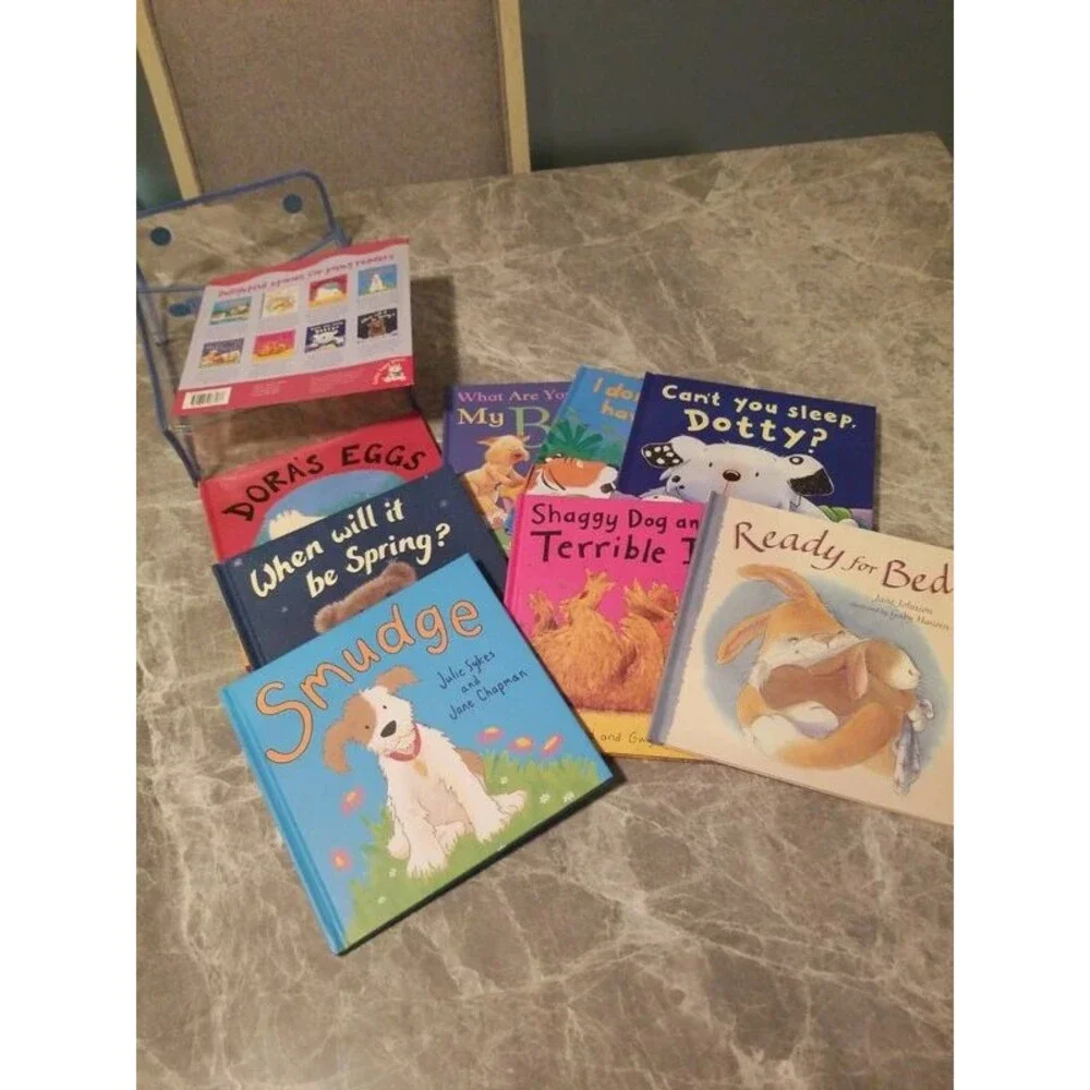 Children's books collection in carrying case
